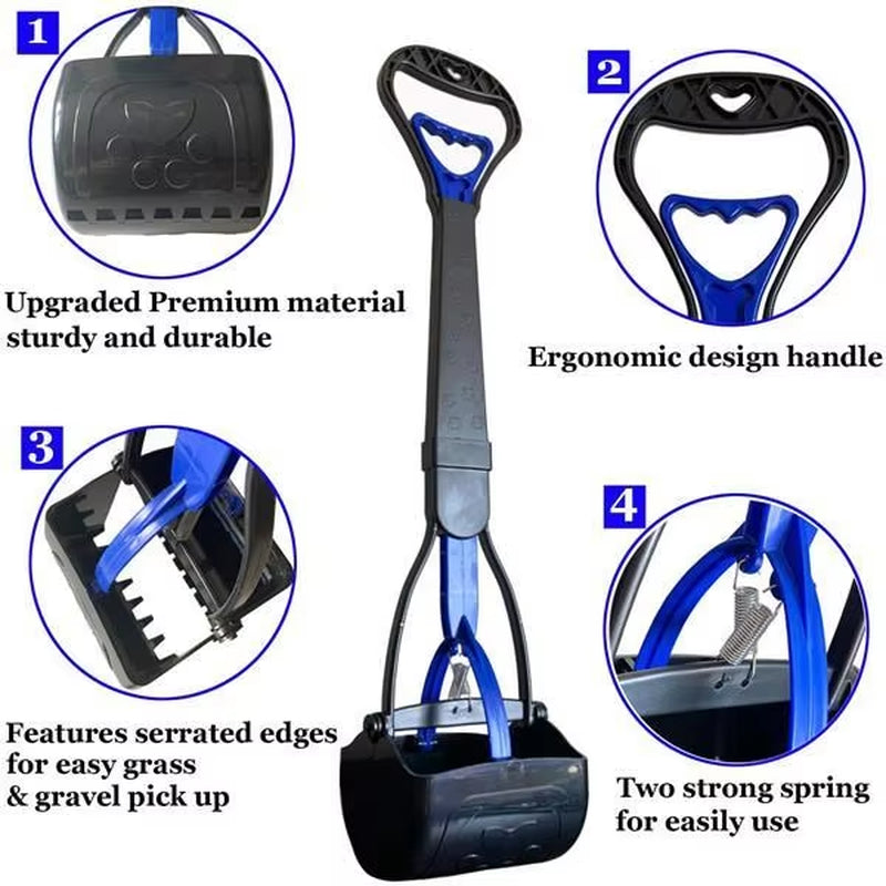 Effortless Pet Clean-Up: Long Handle Pooper Scooper for Dogs and Cats