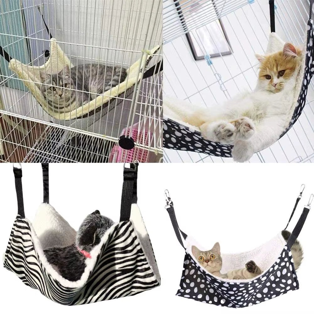 Hanging Cat Hammock Pet Supplies Cat Sleeping Bag Pet Cat Cage Breathable Double-Sided Available Warm Cat Bed Mat