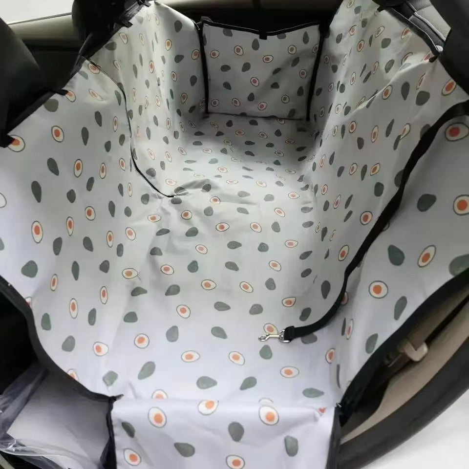 Waterproof Pet Dog Car Seat Cover, Back Seat Cover, Protector Pad with Printing, Scratchproof