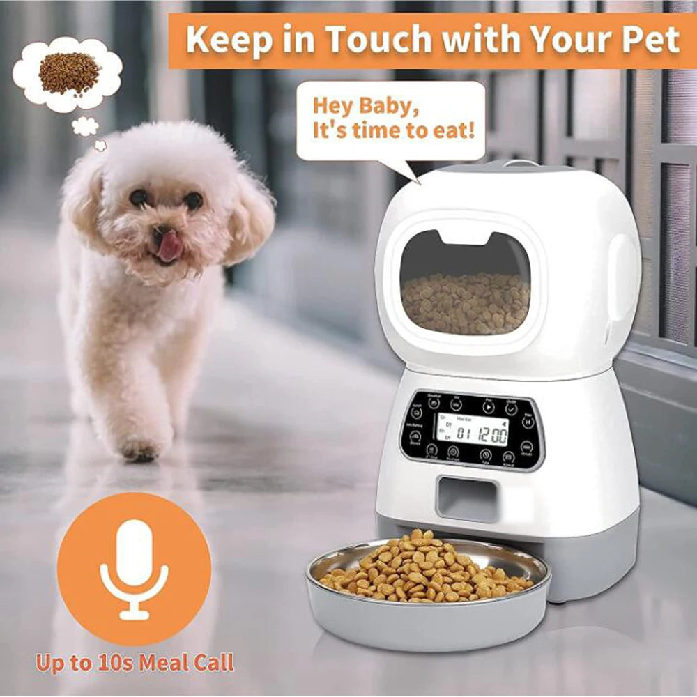 New Pet Feeder Pet Dispenser for Cat and Dog Travel Supply Automatic Smart Slow Feeder Dispenser Fixed Time Amount of Food