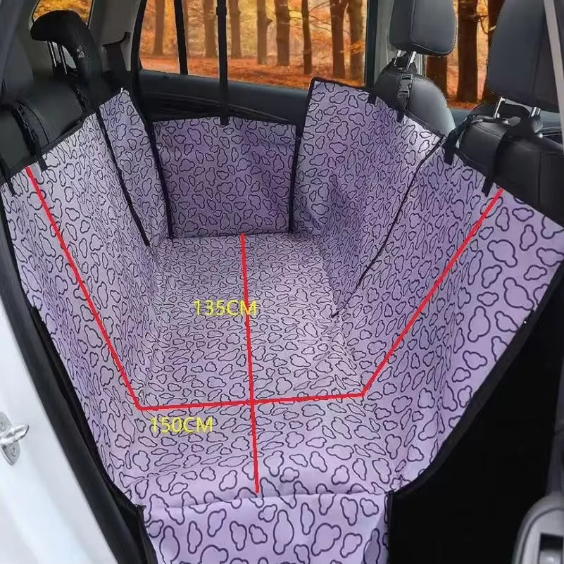 Waterproof Pet Dog Car Seat Cover, Back Seat Cover, Protector Pad with Printing, Scratchproof