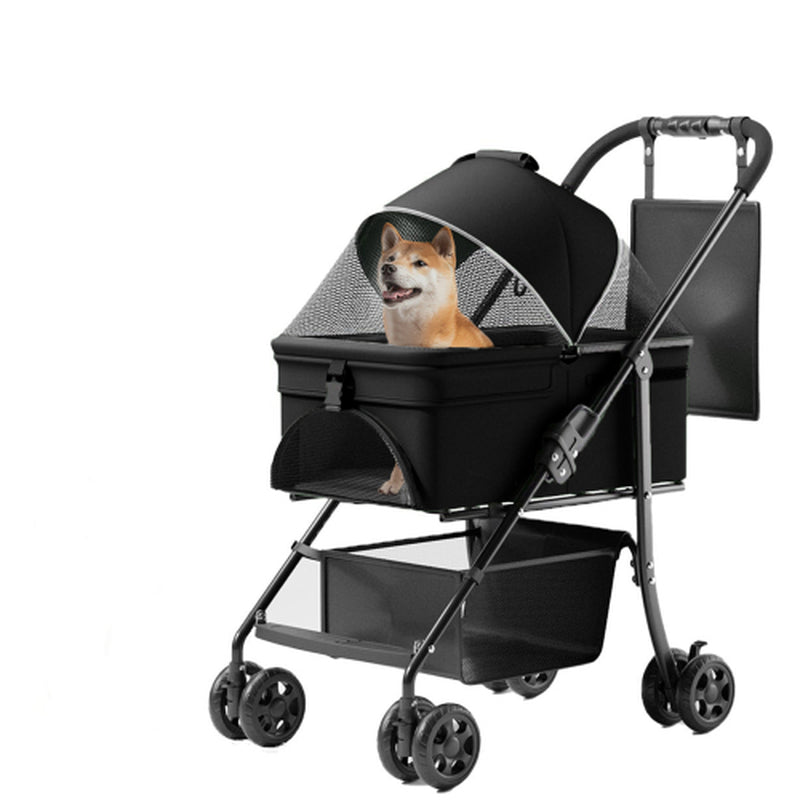 Versatile 2-in-1 Folding Dog Stroller with Removable Travel Carrier - Perfect for Small to Medium Pets! Waterproof, Stylish, and Great for Outdoor Adventures!