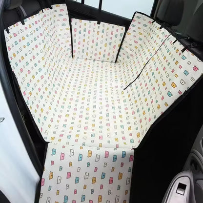 Waterproof Pet Dog Car Seat Cover, Back Seat Cover, Protector Pad with Printing, Scratchproof