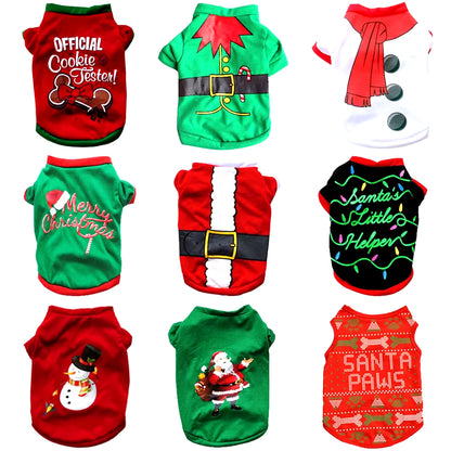 Christmas Dog Clothes New Year Pets Dogs Clothing for Small Medium Dogs Costume Chihuahua Pet Shirt Warm Dog Clothing Yorkshire