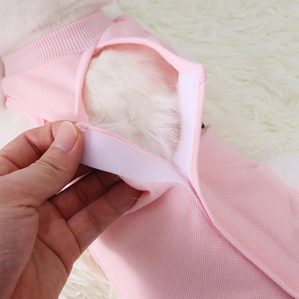 Dog Vest Clothes Puppy Recovery Suit Breathable Small Dog Surgical Recovery Suit Pets E-Collar & Cone for Male & Female Dogs