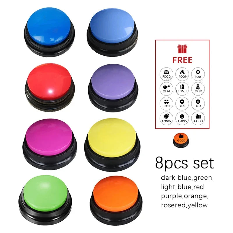 Voice Recording Button Dog Buttons for Communication Pet Training Buzzer 30 Second Record Playback Funny Gift for Study Office