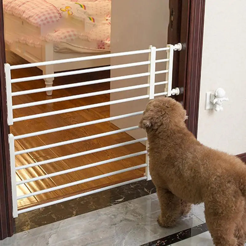 Portable Fence Metal Pet Gates Retractable Safety Fence Dog Gate For Hall Doorways Stairs For Stairs Doorways Pet Gates