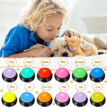 Voice Recording Button Dog Buttons for Communication Pet Training Buzzer 30 Second Record Playback Funny Gift for Study Office