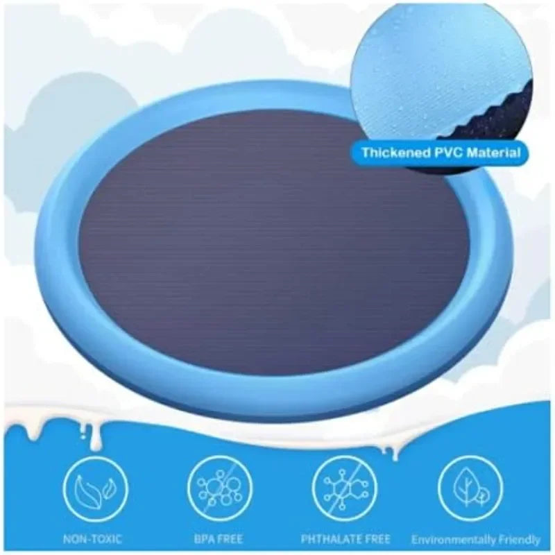 100/150/200cm Summer Happy Pet Inflatable Swimming Pool Foldable Spray Mat Dogs Kids Outdoor Interactive Fountain Toys