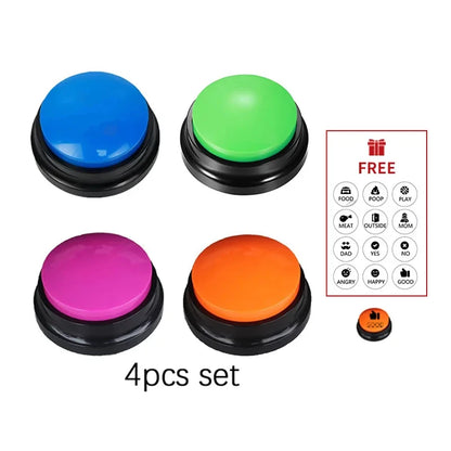 Voice Recording Button Dog Buttons for Communication Pet Training Buzzer 30 Second Record Playback Funny Gift for Study Office