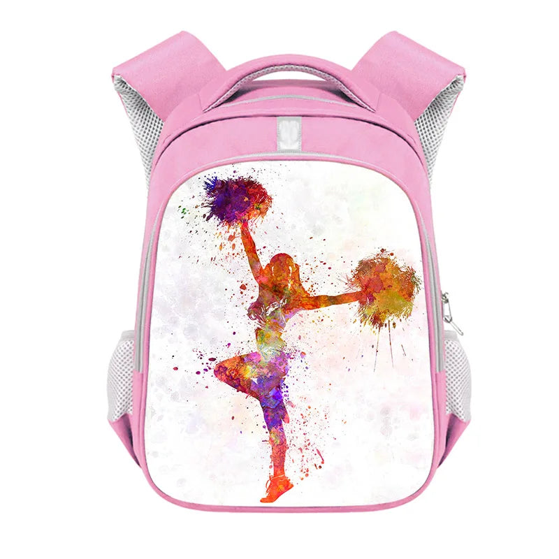 Cheerleading Girls Backpack Teenager Book Bag Cheerleader Dance School Bags Women Laptop Backpacks Travel Daypack Holiday Gifts