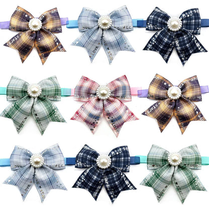 50/100pcs Pet Small Dog Puppy Cat Ties Adjustable Pet Neckties Bowties Dogs Grooming Holiday Pet Accessories for Small Dogs