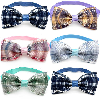 50/100pcs Pet Small Dog Puppy Cat Ties Adjustable Pet Neckties Bowties Dogs Grooming Holiday Pet Accessories for Small Dogs