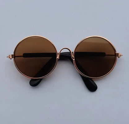 Lovely Vintage Round Cat Sunglasses Reflection Eye wear glasses For Small Dog Cat Pet Photos Pet Products Props Accessories