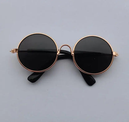 Lovely Vintage Round Cat Sunglasses Reflection Eye wear glasses For Small Dog Cat Pet Photos Pet Products Props Accessories