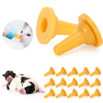 15Pcs Pet Feeding Nipple Mini Cat Silicone Feeding Pacifier for newborn Kittens Puppies Rabbits Small Animals