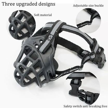 Dog Muzzle for Small Medium Large and X-Large Dogs Breathable Basket Muzzles