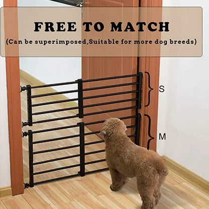 Portable Fence Metal Pet Gates Retractable Safety Fence Dog Gate For Hall Doorways Stairs For Stairs Doorways Pet Gates