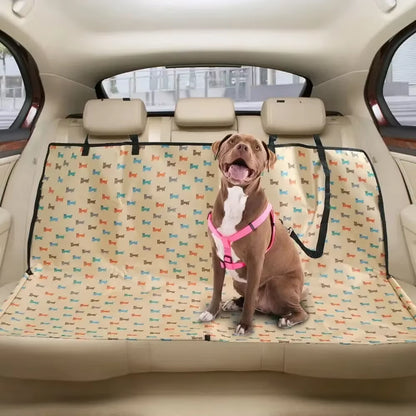 Waterproof Pet Dog Car Seat Cover, Back Seat Cover, Protector Pad with Printing, Scratchproof