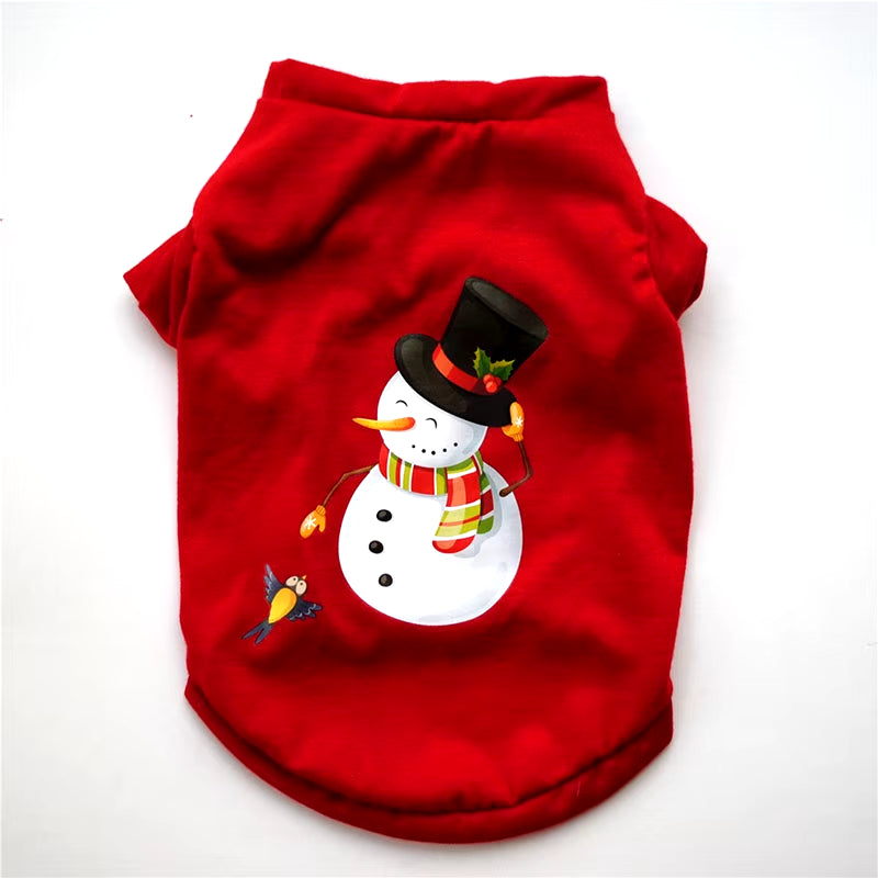 Christmas Dog Clothes New Year Pets Dogs Clothing for Small Medium Dogs Costume Chihuahua Pet Shirt Warm Dog Clothing Yorkshire