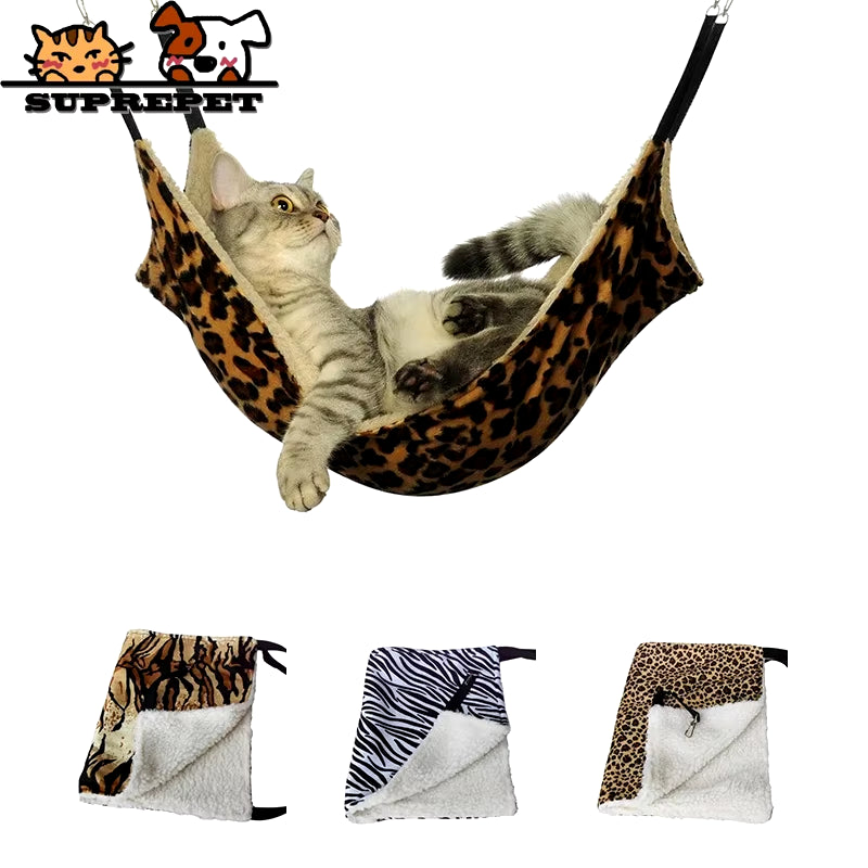 Hanging Cat Hammock Pet Supplies Cat Sleeping Bag Pet Cat Cage Breathable Double-Sided Available Warm Cat Bed Mat