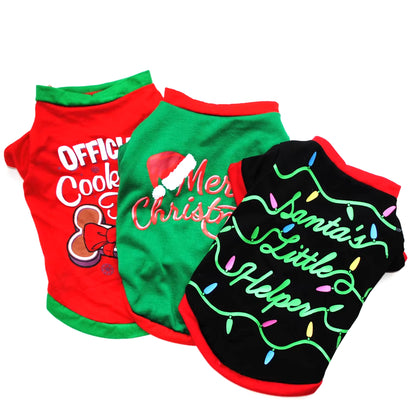 Christmas Dog Clothes New Year Pets Dogs Clothing for Small Medium Dogs Costume Chihuahua Pet Shirt Warm Dog Clothing Yorkshire