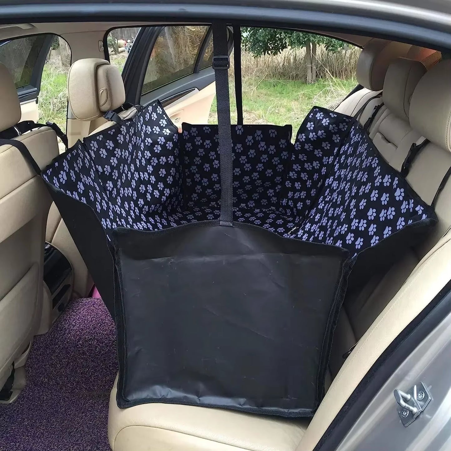 Waterproof Pet Dog Car Seat Cover, Back Seat Cover, Protector Pad with Printing, Scratchproof