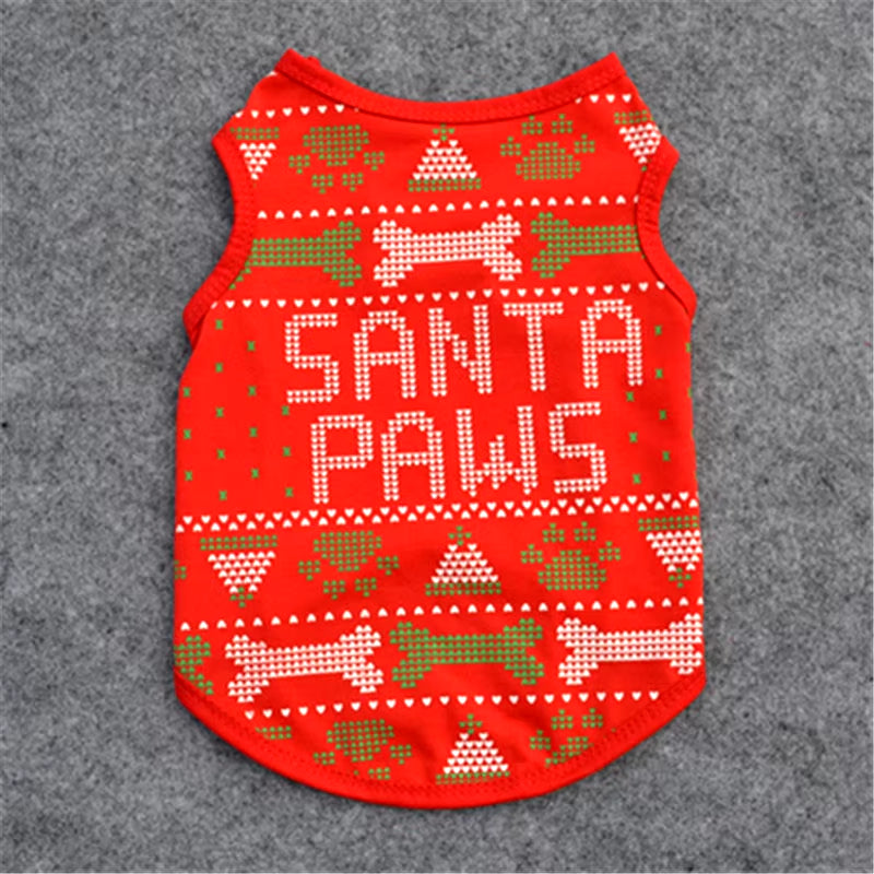 Christmas Dog Clothes New Year Pets Dogs Clothing for Small Medium Dogs Costume Chihuahua Pet Shirt Warm Dog Clothing Yorkshire