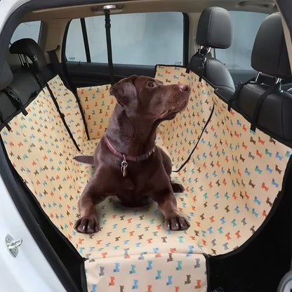 Waterproof Pet Dog Car Seat Cover, Back Seat Cover, Protector Pad with Printing, Scratchproof